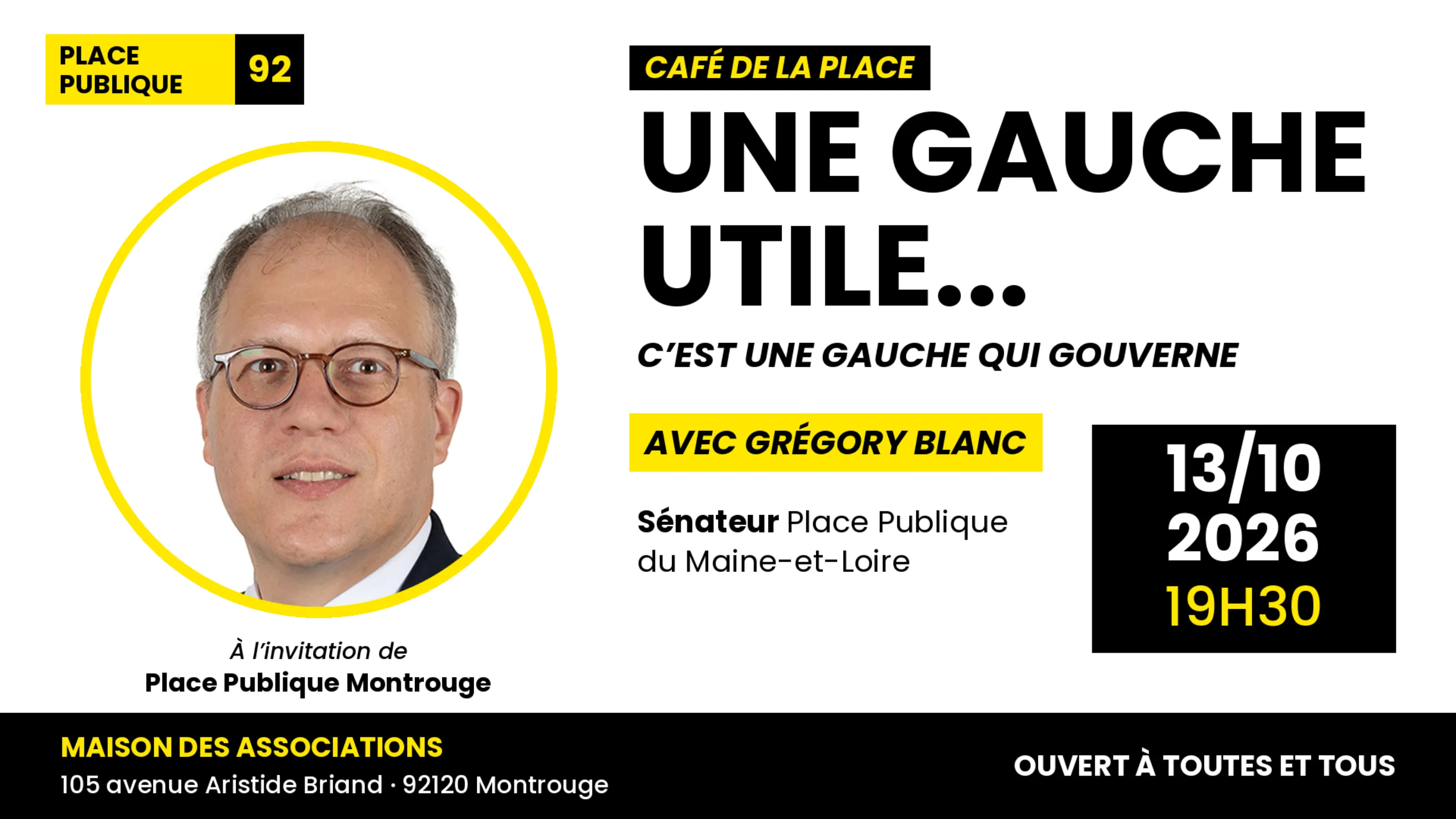 Café de la place à Montrouge en présence du Sénateur Grégory Blanc
